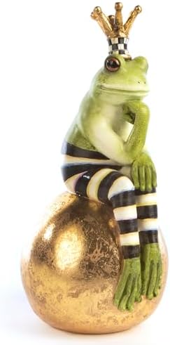 Mackenzie-Childs Fergal Frog on Ball Statue