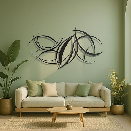 Pluviart Modern Abstract Metal Wall Art 40x23 Inch