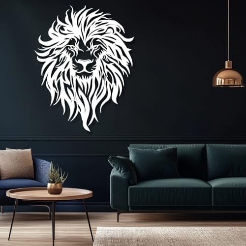 Flewfar Metal Wall Decor Lion Head Unframed