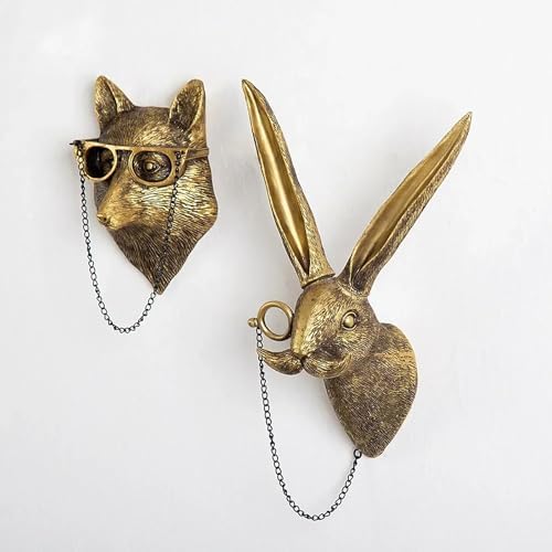 ONERWN Faux Bear Head Wall Decor Sculpture