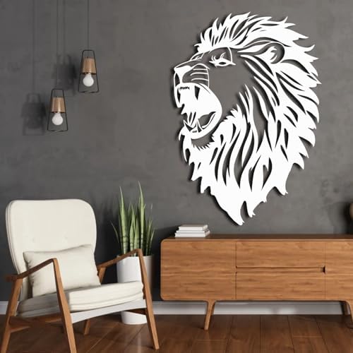 ENJOYOO Metal Lion Head Wall Art 24x16in Wall Decor
