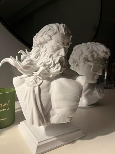 Generic Zeus Statue 10 Inch White Plastic