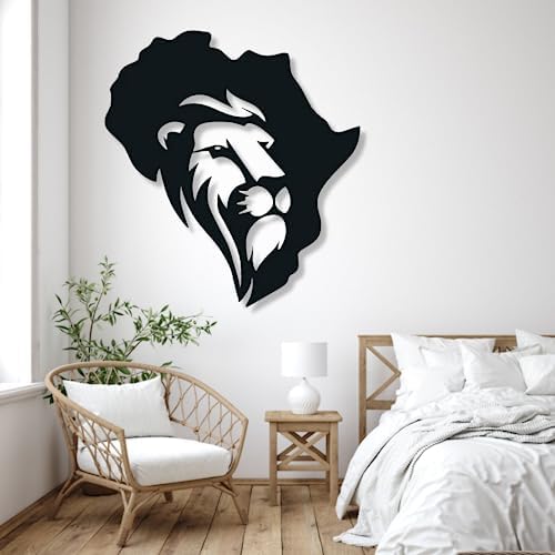 Fayholy Lion Head Africa Map Wall Sculpture