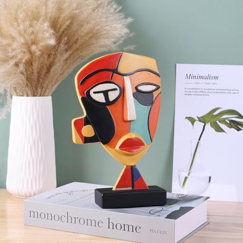 Oremn Resin Mask Abstract Sculpture Set of 3