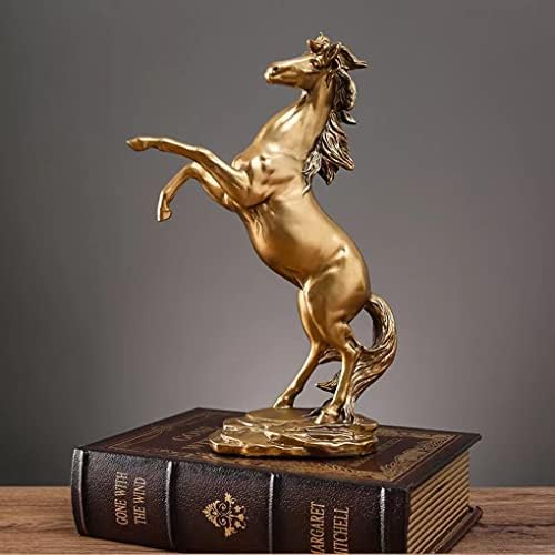 FUNSXBUG Gold Horse Statue Figurines - Resin Sculpture