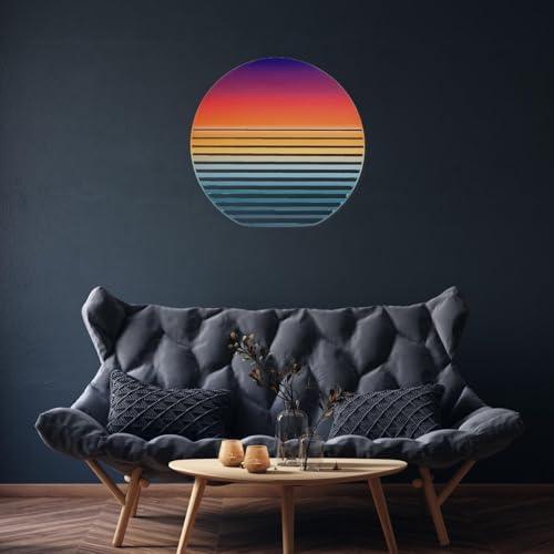 NEODECO Sunset on Sea Metal Wall Sculpture