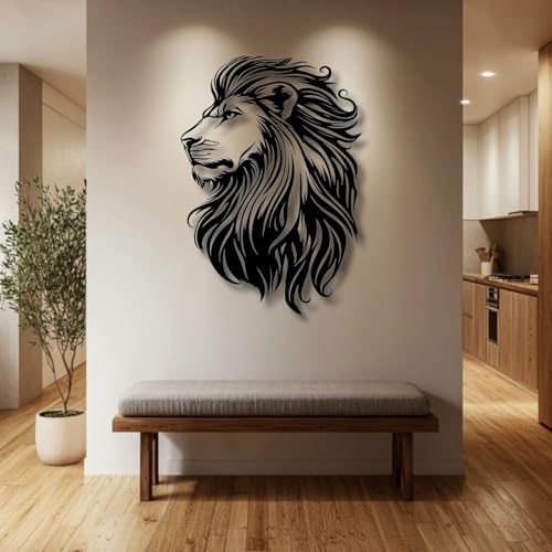 Flewfar Metal Wall Art Lion Head