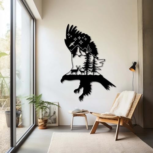 Metal Eagle Wall Art Nature Decor for Home
