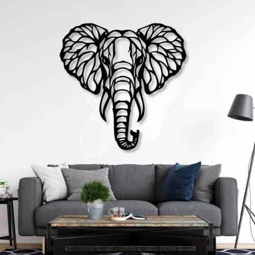 Huefoam Elephant Metal Wall Art 28x28