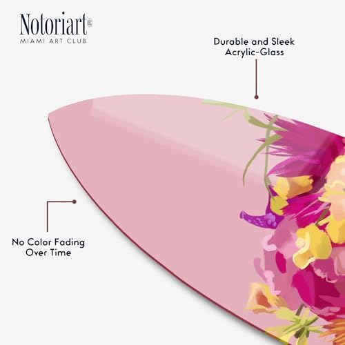 Flower Queen Surfboard Acrylic Wall Art 15x60
