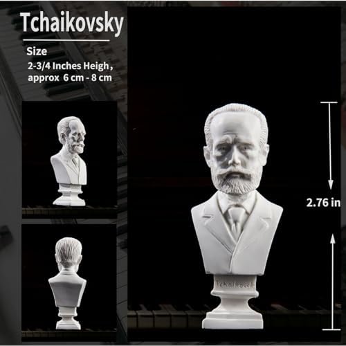 10-Piece Music Composers Bust Statue Set - Mini Resin Figurines