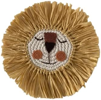 Boho Lion Wall Hanging 12 Inch Decor