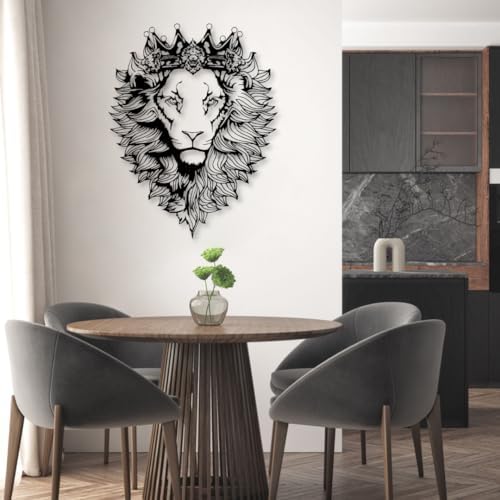 Cadeali Metal Lion Wall Art Decor 39x50 Inches