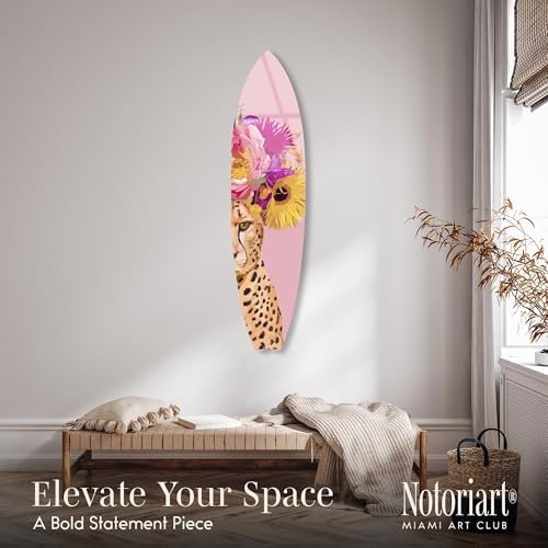 Flower Queen Surfboard II Acrylic Wall Art 15x60