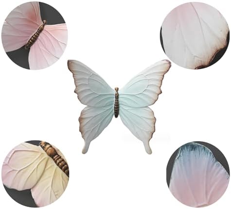 TERCAN 4Pcs Metal Butterfly Wall Decor Pink