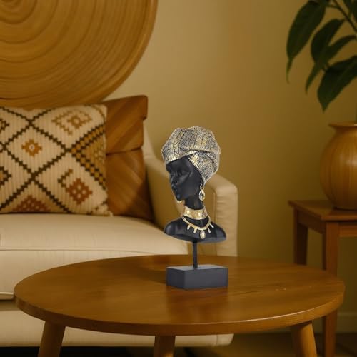 African Art Tribal Lady Statue Home Decor Accent