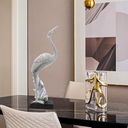 Modern Abstract Heron Crane Statue Resin