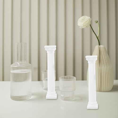 BESPORTBLE 6pcs White Roman Pillar Sculpture Home Decor DIY