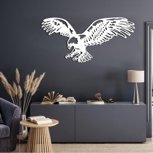 Eagle Metal Wall Art - 236 x 115 Black Sculpture