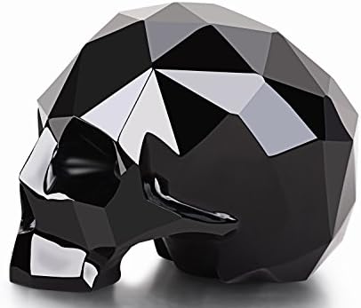 Skullis 39 Inch Black Obsidian Carved Crystal Skull Sculpture