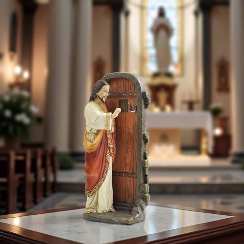 Jesus Knocking At The Door Statue 512 Inch Resin Figurine