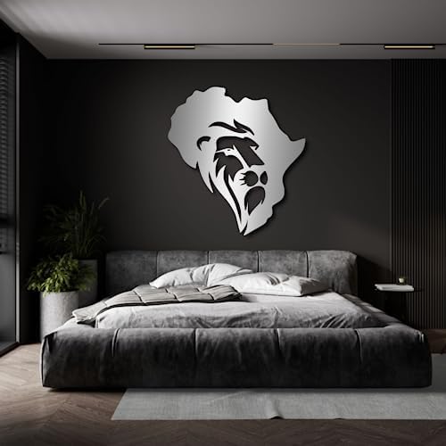 Fayholy Lion Head Africa Map Wall Sculpture