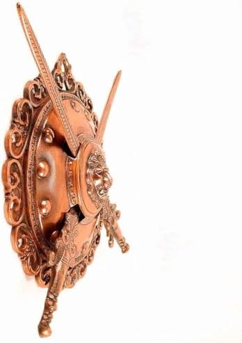 Swords And Shield Wall Hanging - Lion Head Design - 12 Inch