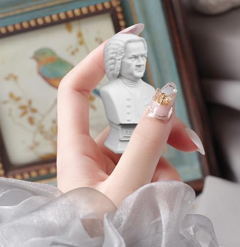 10-Piece Music Composers Bust Statue Set - Mini Resin Figurines