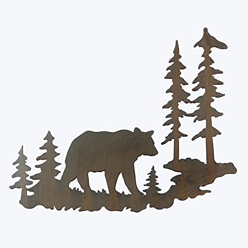 Youngs Inc Laser Cut Metal Bear Wall Art