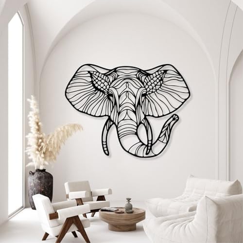 Cadeali Elephant Metal Wall Art 35x27