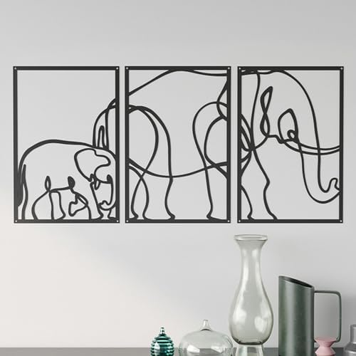 DoMyfit Elephant Metal Wall Art - Modern Decor