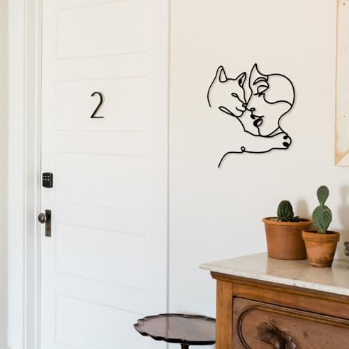 Pinetree Art Metal Cat Wall Sculpture