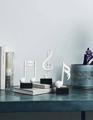 HAUCOZE 3Pcs Music Note Sculpture Decor Statues