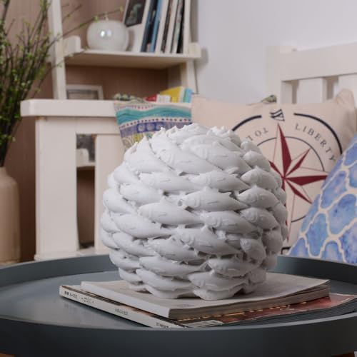 HAUCOZE Fish Statue Ocean Sculpture Modern Home Decor