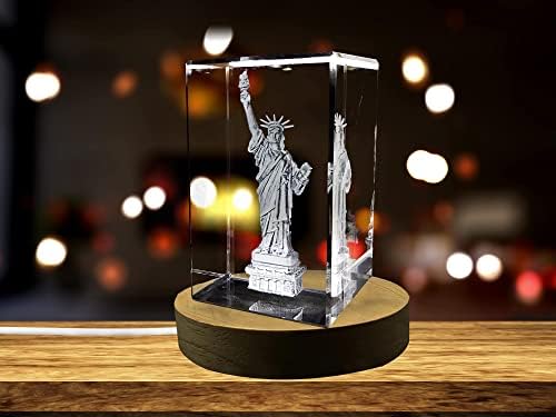 Statue of Liberty 3D Engraved Crystal Keepsake