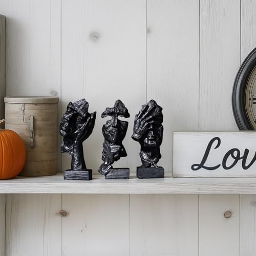 3 Piece Abstract Art Statue Set Modern Home Decor Sculptures