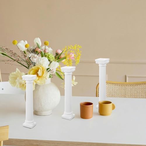 BESPORTBLE 6pcs White Roman Pillar Sculpture Home Decor DIY