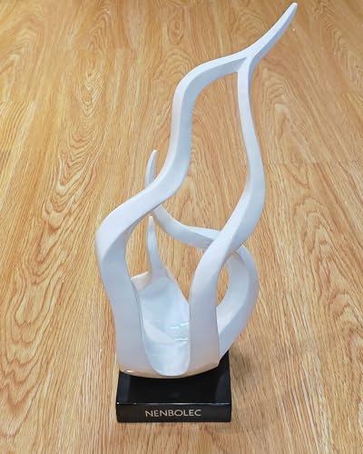 Abstract Flame Sculpture Modern Art Table Centerpiece Statue 165 Inch