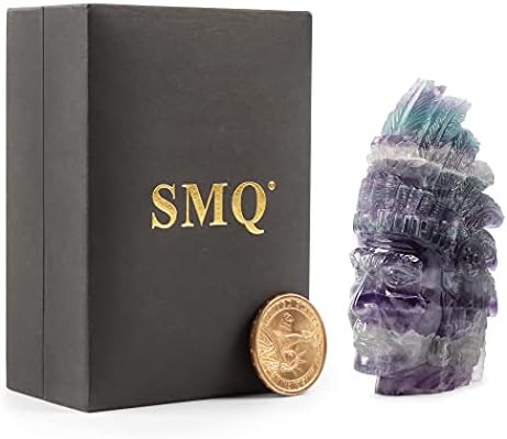 SMQ Crystal Skull Head Ornament Statue