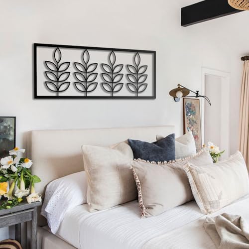 BONPERLA Minimalist Leaf Metal Wall Art 236x94