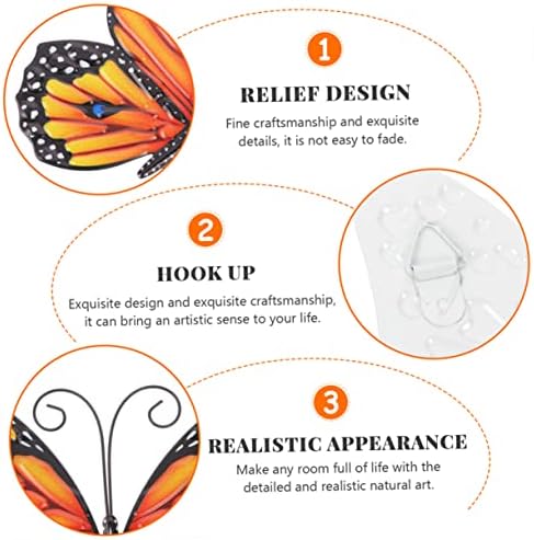 Ciieeo 2pcs Butterfly Wall Hanging Decor Sculptures
