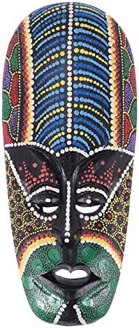 ALOEU Wooden Mask Wall Sculpture Decor Art
