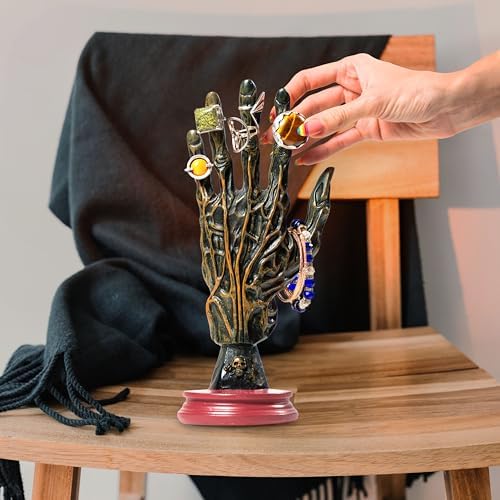 Gothic Palmistry Hand Sculpture 5x4x11 Inches