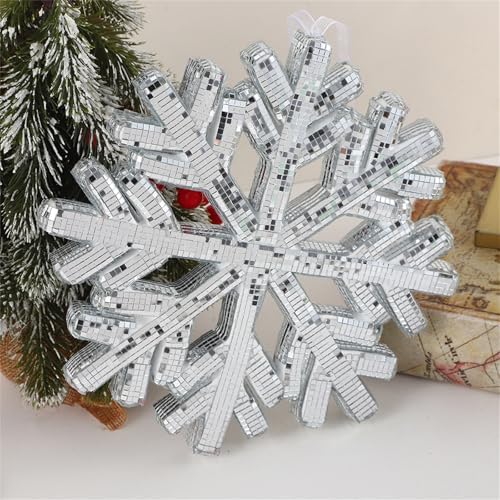 Xmas Snowflake Mirror Disco Ball 94 Inches Decorative