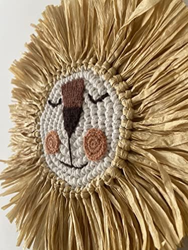 Boho Lion Wall Hanging 12 Inch Decor