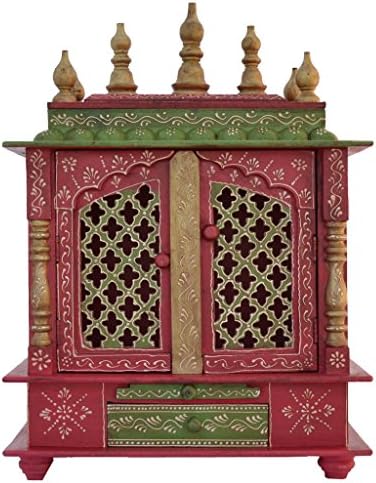 Home Temple Pooja Mandir Wooden Temple Statue for Home