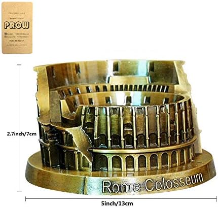PROW Metal Rome Colosseum Retro Bronze Sculpture Statues