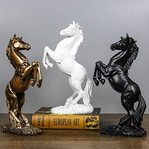 Lependor Standing Horse Resin Statue - Black