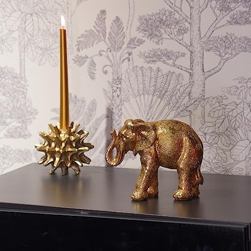 Guichifun Gold Resin Elephant Statue Home Decor