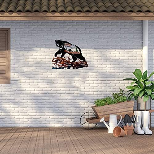 Black Bear Wall Sculpture Living Room Decor